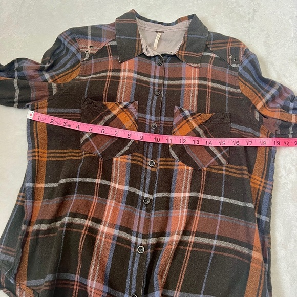 Free People Wesley Plaid Button Down Top - XS - Picture 7 of 7